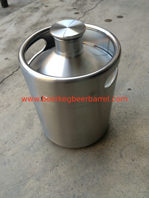 Stainless Steel 2l Mini Beer Keg Growler For Bar Restaurant Hotel Table Use With Tap Coupler