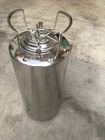 Stainless steel ball lock keg 18.5L with metal handle, for home brew and beer factory