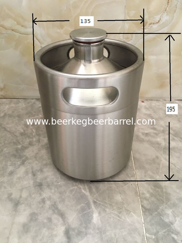Stainless Barrel Homebrew Stainless Steel 304 Beer Keg 2L 3.6L 4L 5L 10L Mini Draft Beer Growler Beer Barrels With Sleev